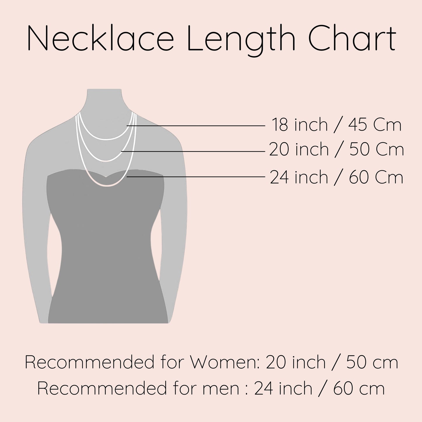 Necklace length chart